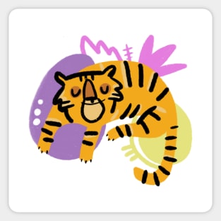 Tropoical Tiger Sticker